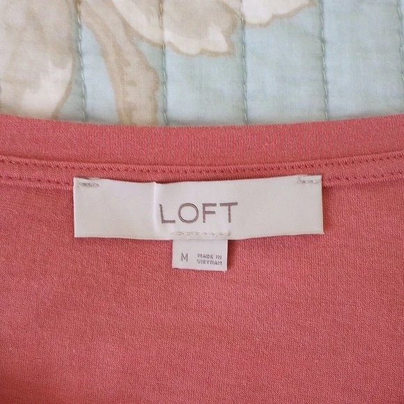 LOFT Boxy T-shirt Salmon Sz M - Picture 4 of 11